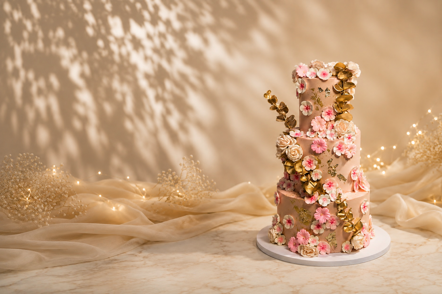 A decadent drip cake topped with chocolate buttercream swirls